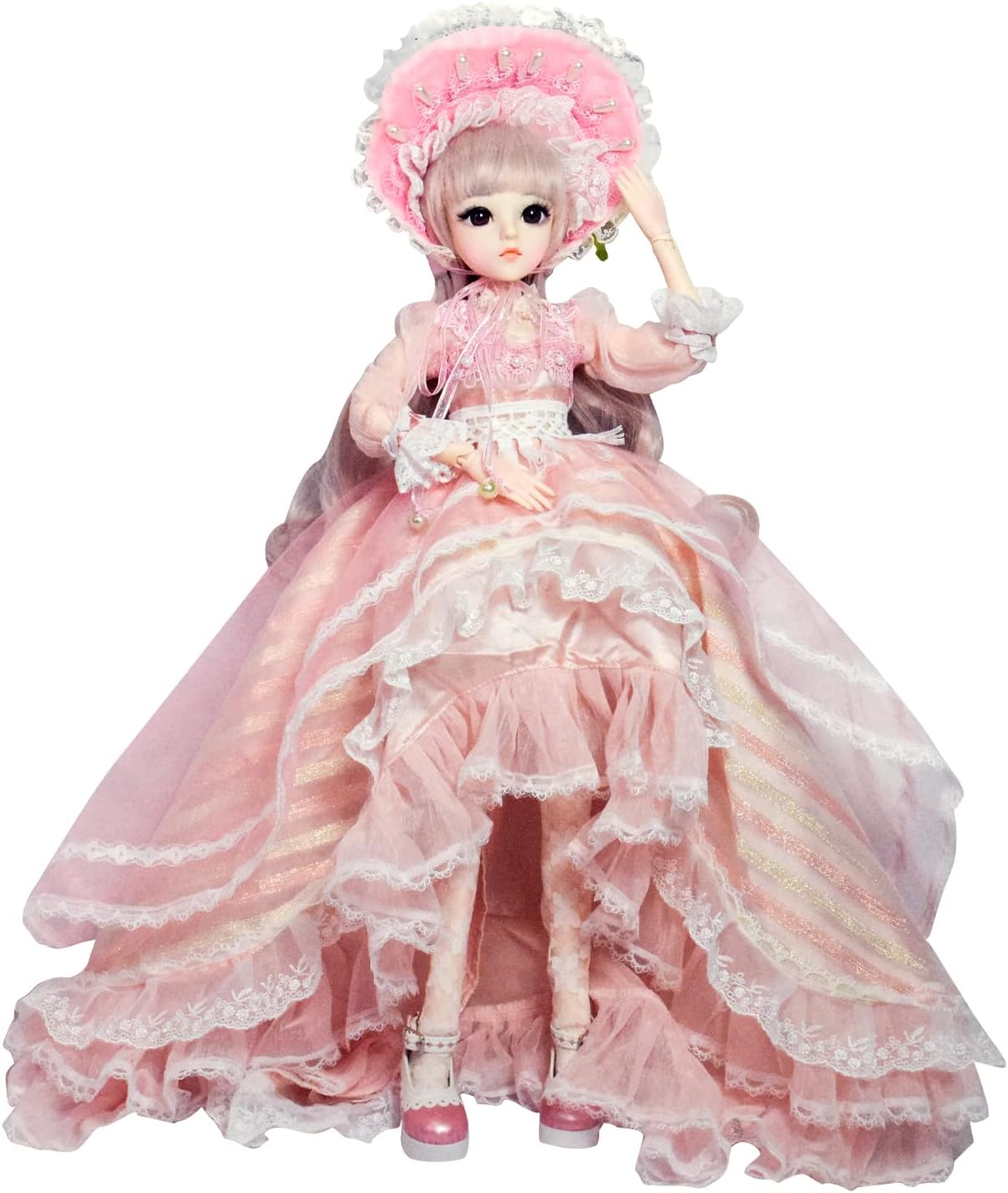 Proudoll Muñeca BJD de 13 de 23.6 in, 24 pulgadas, muñecas articuladas con bola SD, vestido de princesa, zapatos de vestir gratis para cambiar,