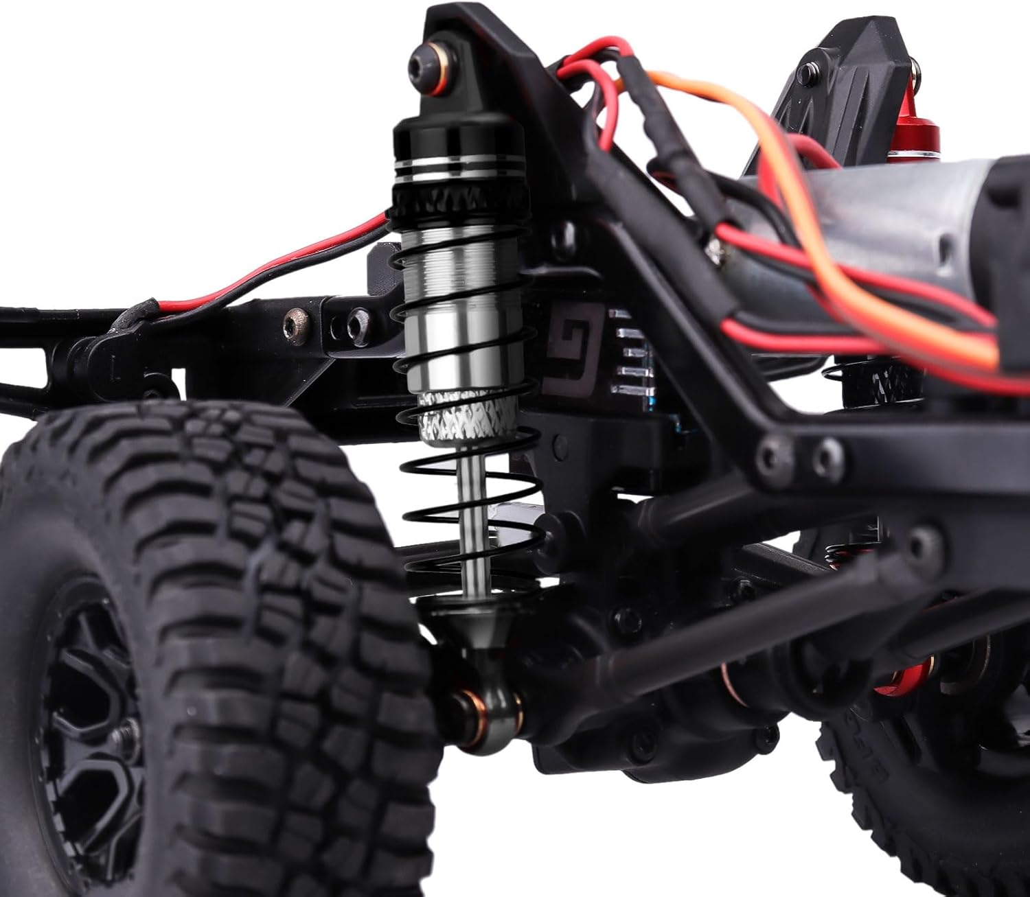 HobbyPark Amortiguadores de aluminio de 2.323 in para TRX4M 118 Crawler Amortiguador Actualización con soportes de choque ajustables Torres de