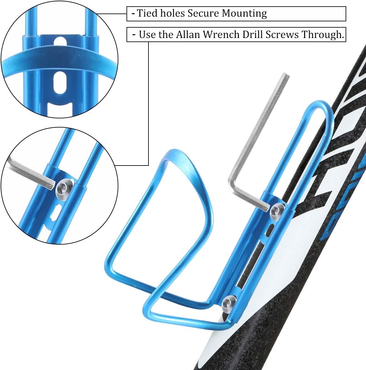 Soporte para botellas de agua para bicicleta, de aleación de aluminio, ligero, para botellas de agua, 2 unidades, soportes para botellas de agua,