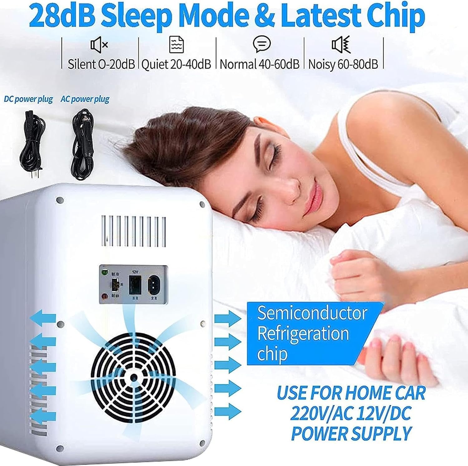 Cosmetic Fridge For Skincare, With Led Mirror, 8L Capacity Mini Fridge Cheap, Hot And Cold, Car And Home Dual Use Car Mini Fridge, Best Gift For