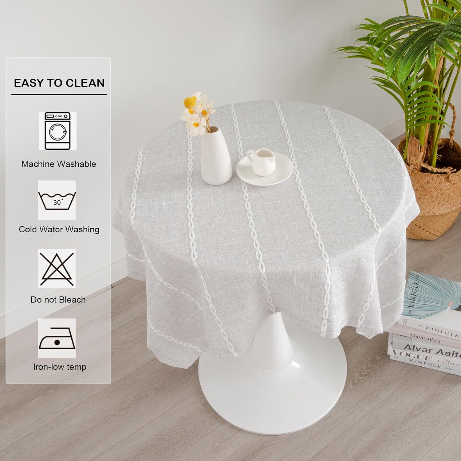 YZKITM Mantel pequeño de lino cuadrado rústico lavable, resistente a las arrugas, resistente a las arrugas, mantel de estilo rústico estilo granja