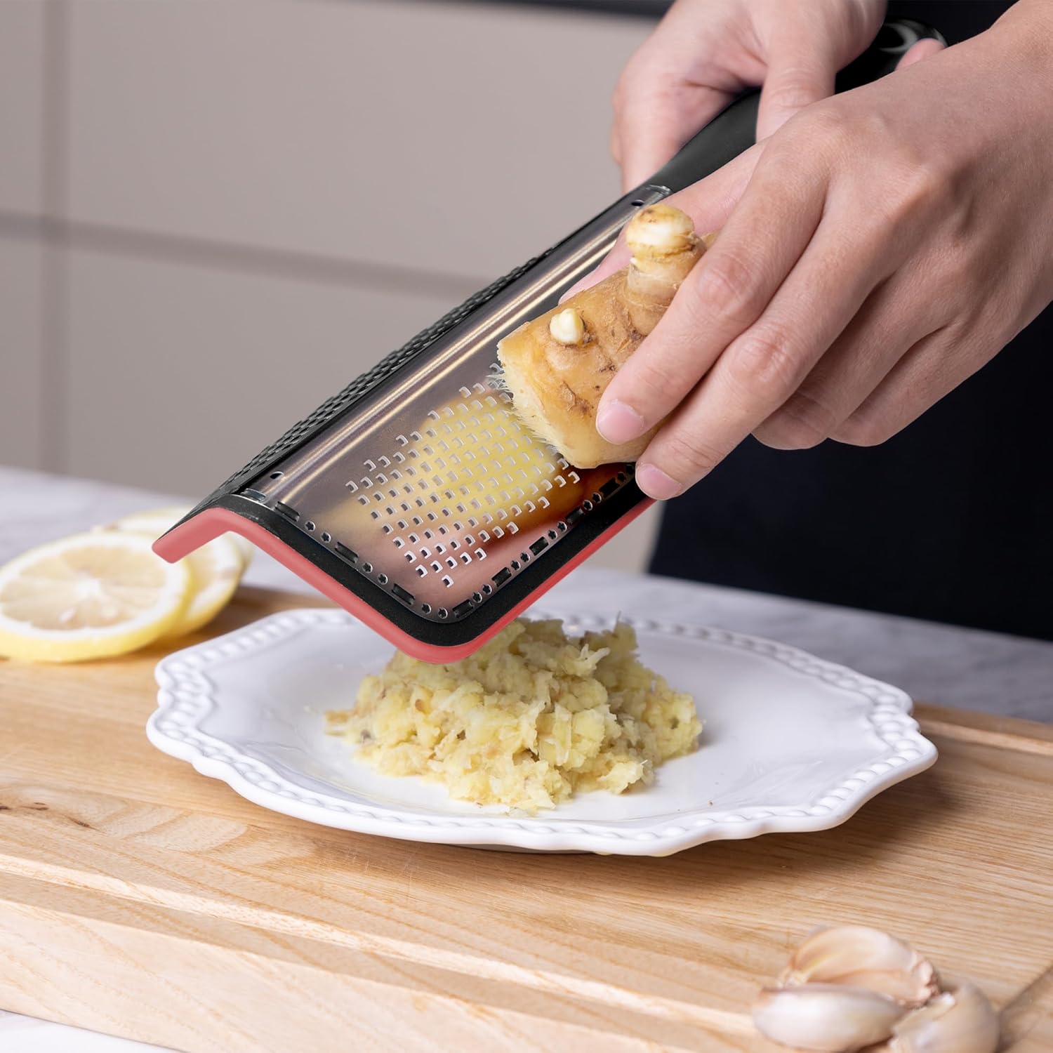 Cohesion Zester Grater for Kitchen with Double-sided – Kitchen Lemon Zester Tool for Cheese, Citrus, Garlic, Ginger, Nutmeg, Chocolate, Fruits,