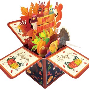 Tarjeta desplegable de pavo de Acción de Gracias para niños, divertidas tarjetas de felicitación 3D de Acción de Gracias para fiesta de otoño, la Tarjeta desplegable de pavo de Acción de Gracias para niños, divertidas tarjetas de felicitación 3D de Acción de Gracias para fiesta de otoño, la