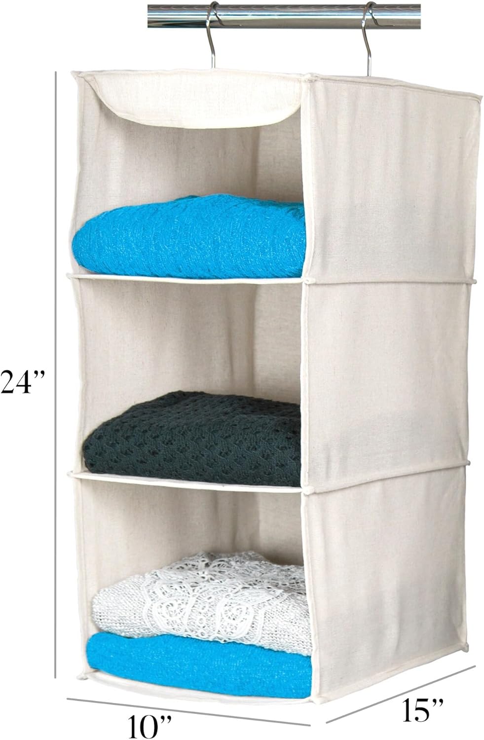 Richards Organizador de 3 estantes para suéter y accesorios – Arrow Weave (1)