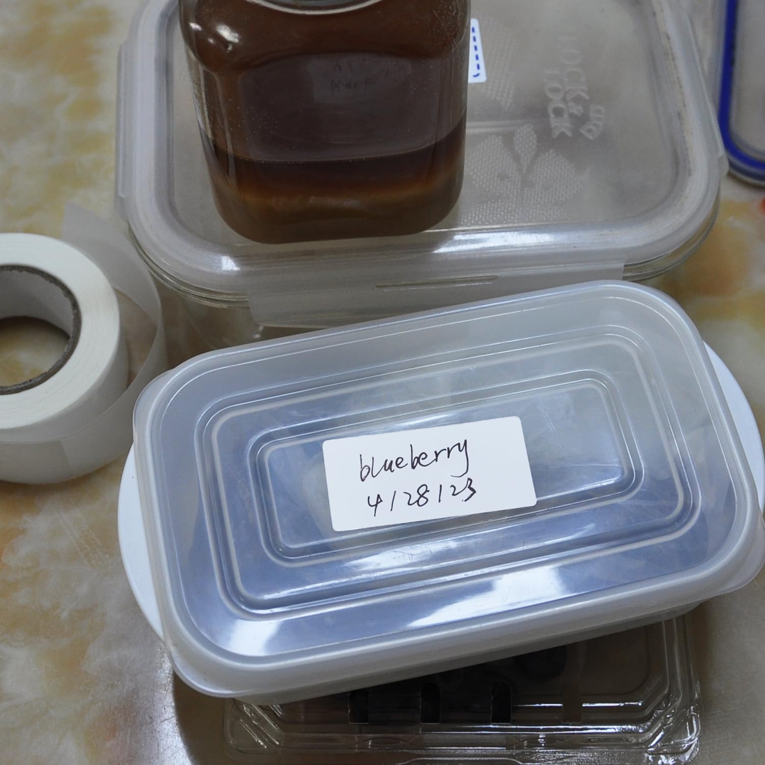 300 etiquetas extraíbles para congelador, etiquetas de alimentos de 1 x 2 pulgadas para escribir en calcomanías de almacenamiento de alimentos,