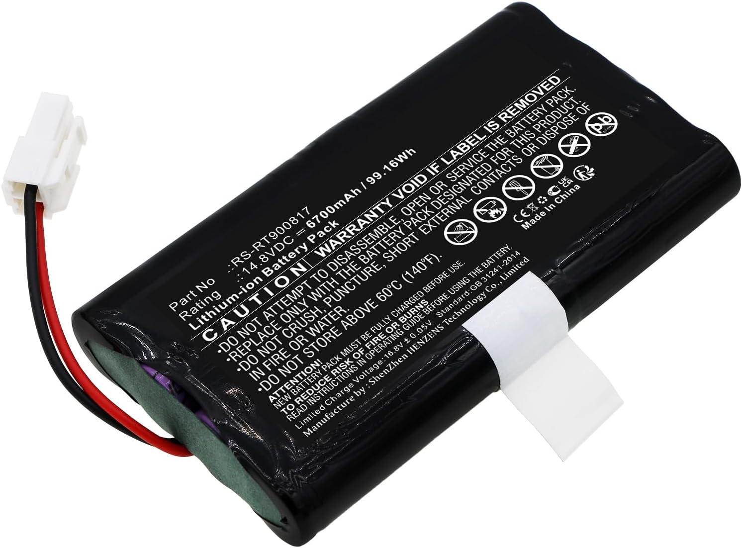 Synergy Digital Vacuum Cleaner Battery, Compatible with Rowenta Smart Force Cyclonic RR8043 Vacuum Cleaner, (Li-ion, 14.8V, 6700mAh) Ultra High