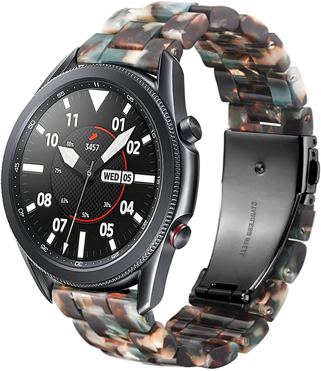 Correas compatibles con Galaxy Watch de 1.81 pulgadas  Galaxy 3 de 1.772 pulgadas (1.772 in), 0.86 pulgadas (0.866 in), correa de resina colorida de