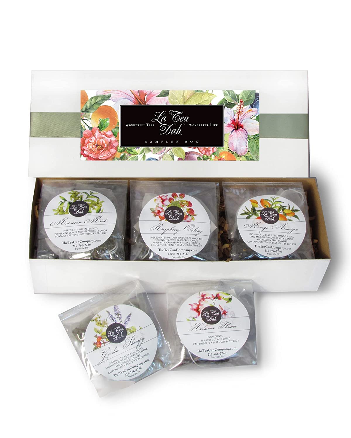La Tea Dah Caja de regalo surtida de té  Nueve sabores de bolsas de té surtidas de primera calidad, mezcladas en los Estados Unidos  Muestra de té