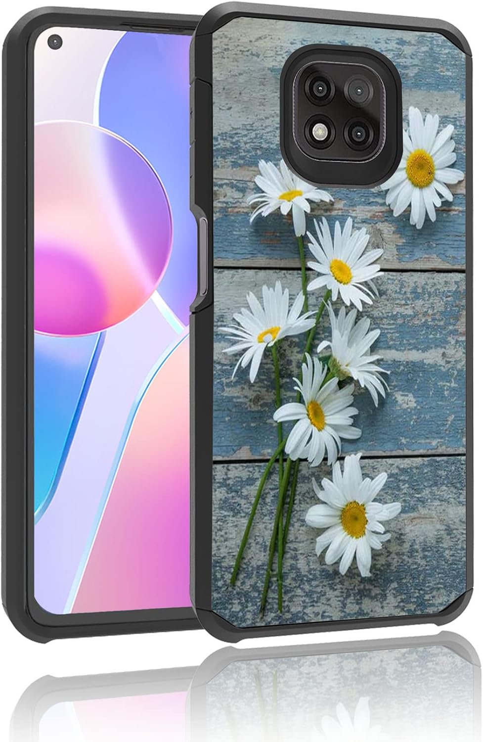 Funda para Moto G Power 2021, funda Motorola G Power 2021, funda antiarañazos a prueba de golpes. Funda híbrida de doble capa para Motorola Moto G