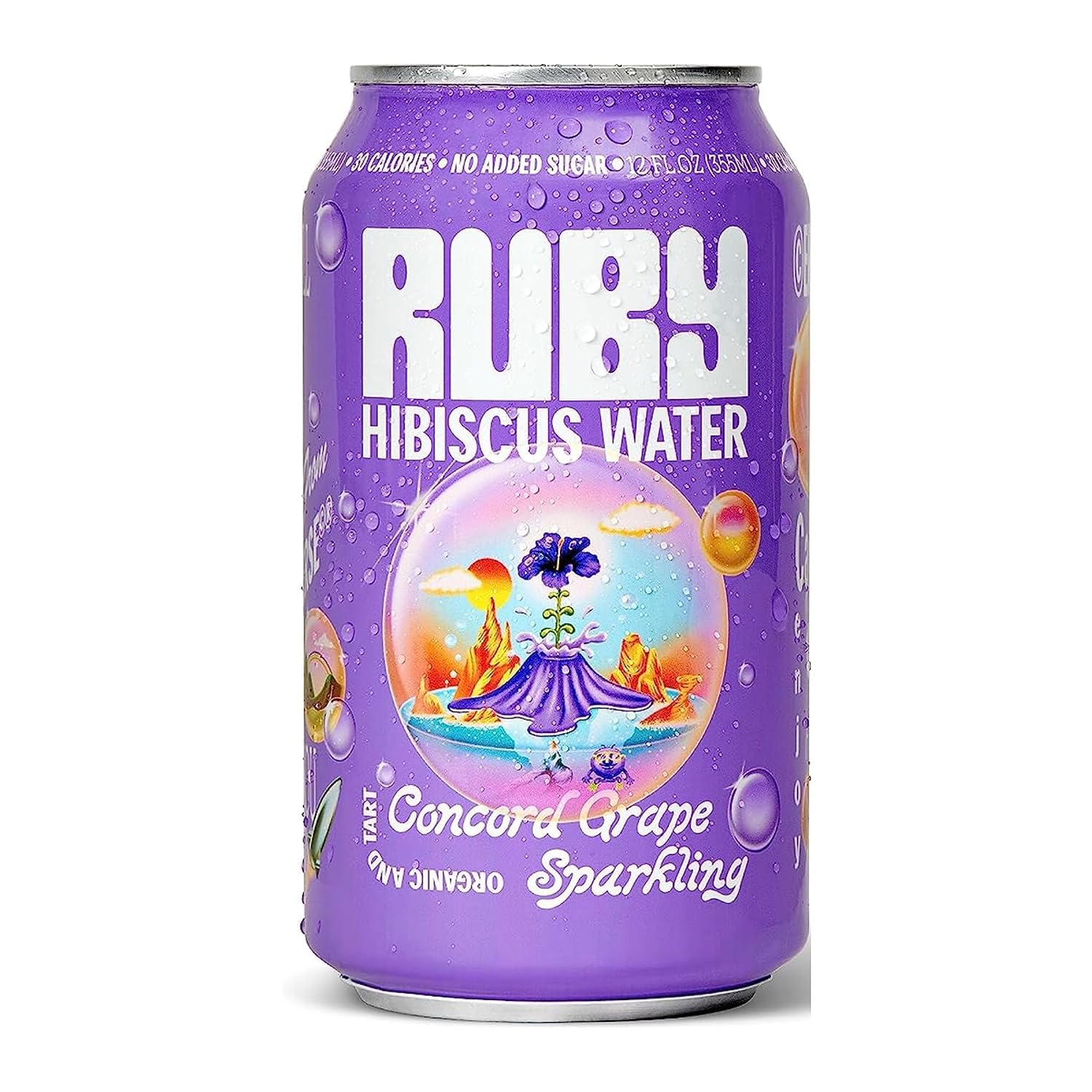 Ruby Hibiscus – Paquete variado de 5 agua potable con sabor orgánico, bebidas frescas, sin azúcar añadida, naranja sangre, manzana Fuji, uva