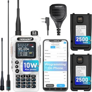 TIDRADIO TD-H8 – Radio jamón de alta potencia de 10 W programable, radio bidireccional de banda dual de largo alcance con batería grande de 2500 mAh TIDRADIO TD-H8 – Radio jamón de alta potencia de 10 W programable, radio bidireccional de banda dual de largo alcance con batería grande de 2500 mAh
