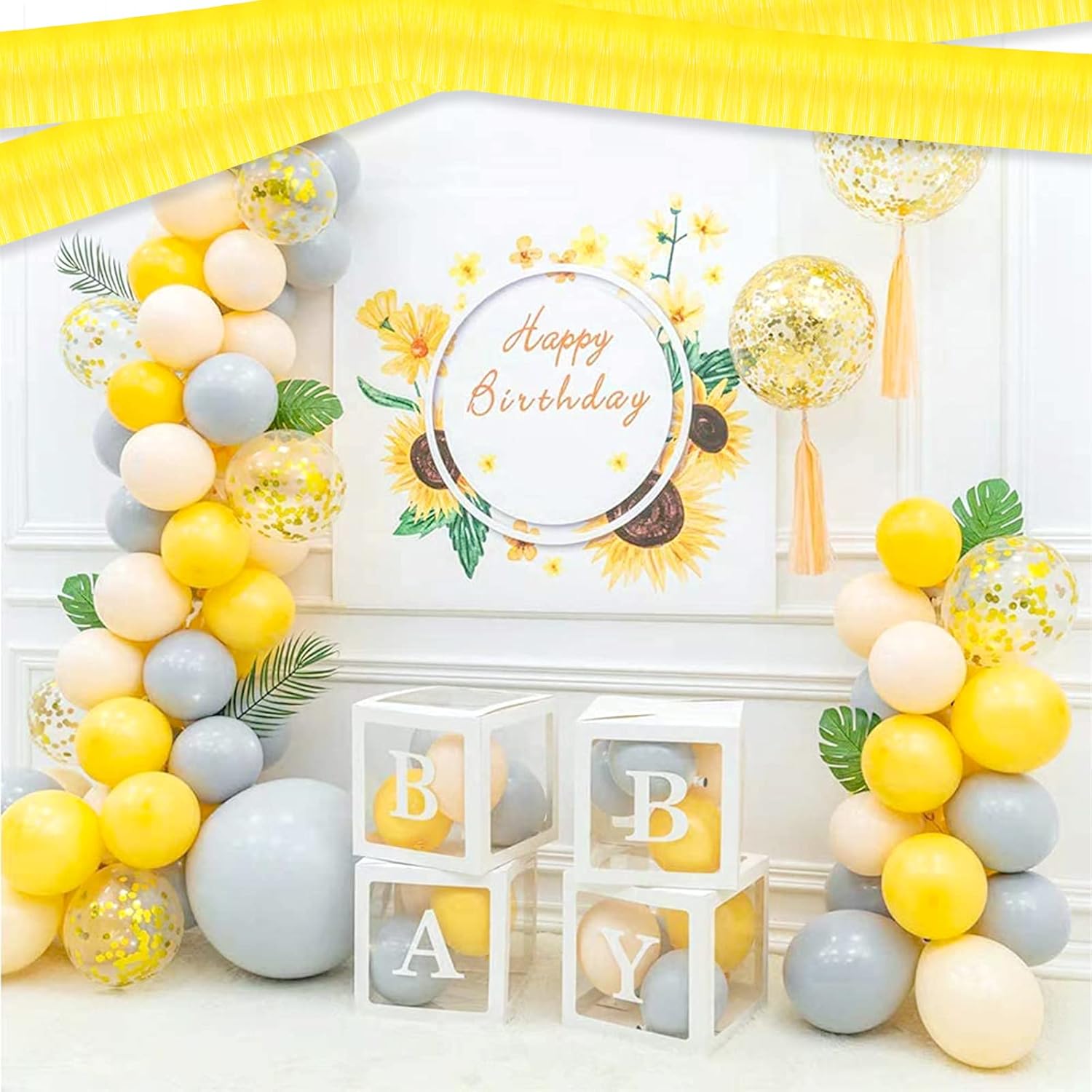 Paquete de 10 guirnaldas de flecos de papel de aluminio de 10 pies, pancarta metálica de oropel para colgar en la pared, cortinas de fondo para