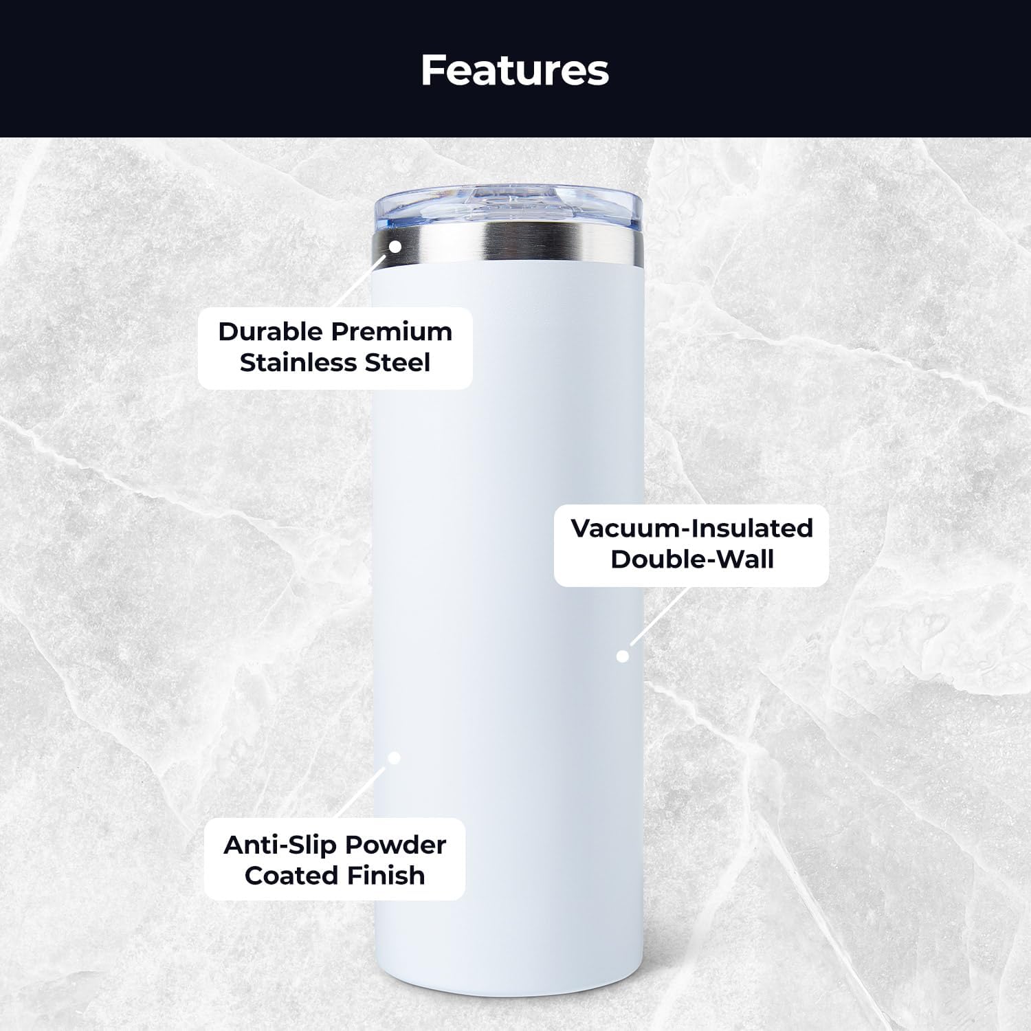 GAM – Vaso personalizado con grabado láser, vaso de café de 20 onzas, vaso delgado de acero inoxidable con tapa y pajilla, vaso aislado para botella