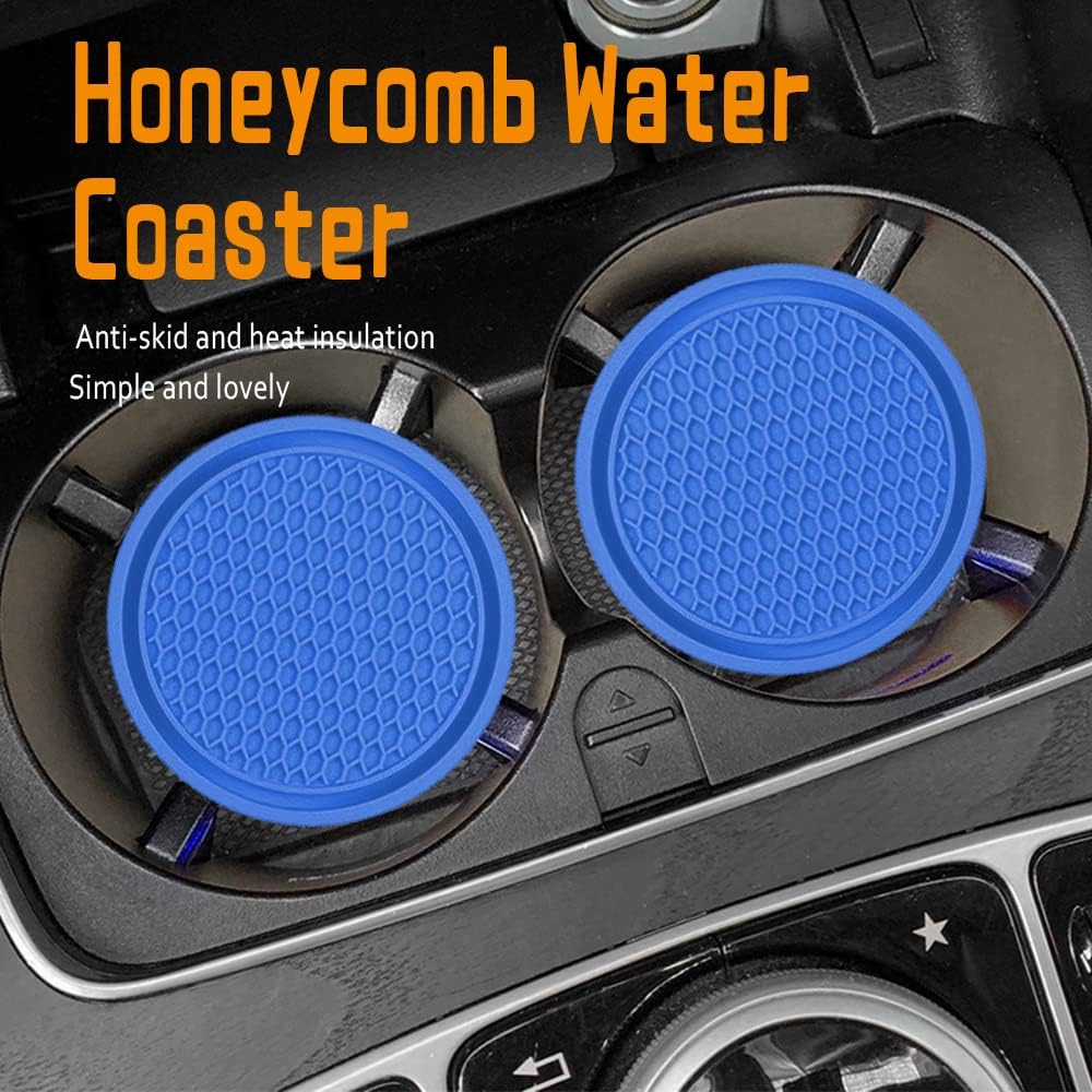 2 posavasos para automóvil, antideslizante, universal, portavasos para automóvil, portavasos de PVC, accesorios interiores de automóvil, adecuados