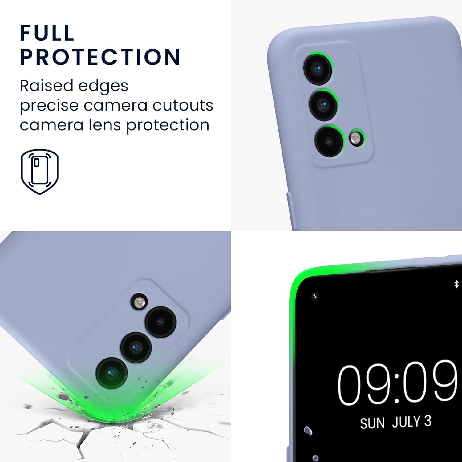 kwmobile Funda compatible con Realme GT Master Edition – Funda protectora delgada de TPU con acabado mate suave – lavanda claro