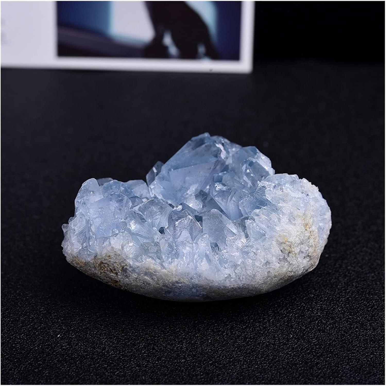 Feng Shui Decorate Natural Beautiful Madagascar Celestite Crystal Raw Druzy Cluster Sky Blue Geode Rough Specimen Natural Rough Jewelry Accessories