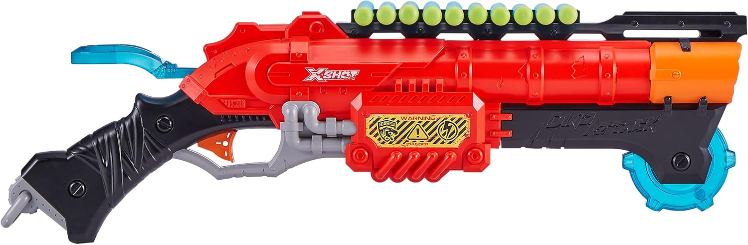 ZURU – Lanzador de dardos de espuma X-Shot (24 dardos, 4 huevos) por ZURU Easy Reload, XShot Toy Blasters, juguetes de dardos de tiro con temática