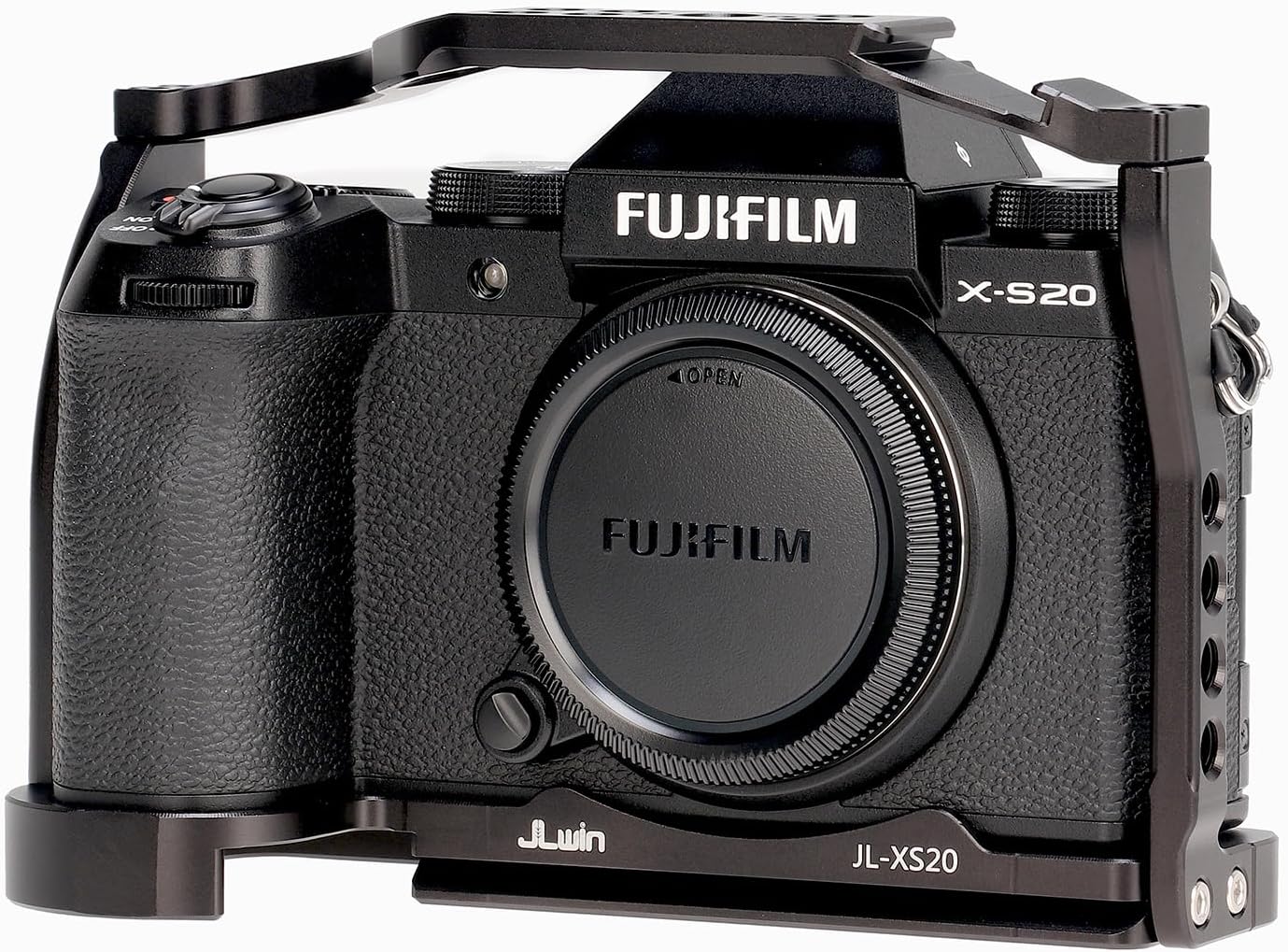 Jaula Foto4easy xs20 para cámara Fujifilm X-S20, placa de liberación rápida para Arca-Swiss, riel NATO, orificios para tornillos de 14 y 38 pulgadas