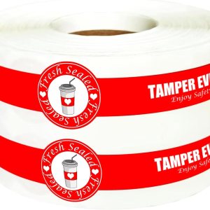 Sellos seguros y seguros a prueba de manipulaciones para tapas de bebidas de Navidad, 1 x 9 pulgadas, selladas para etiquetas de frescura, Sellos seguros y seguros a prueba de manipulaciones para tapas de bebidas de Navidad, 1 x 9 pulgadas, selladas para etiquetas de frescura,