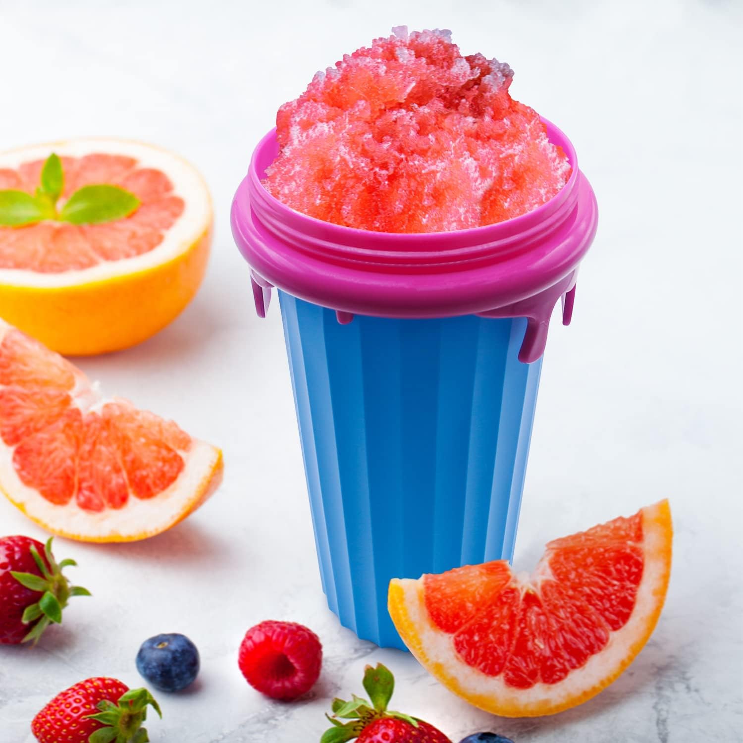 Upgrade 500ML Vaso para hacer granizados TIK TOK Frozen Magic Squeeze Cup  Batido de leche granizado de enfriamiento rápido para batidos de helado
