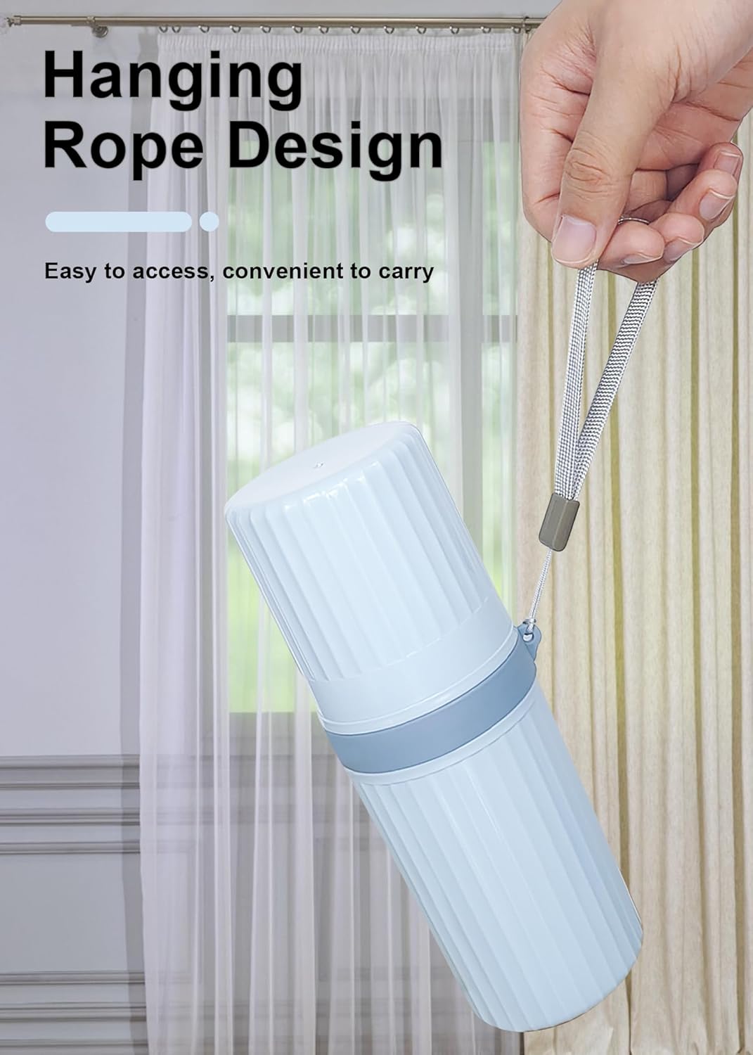 Estuche de viaje para cepillo de dientes, soporte para vasos de cepillo de dientes de viaje azul para cepillo de dientes y pasta de dientes,