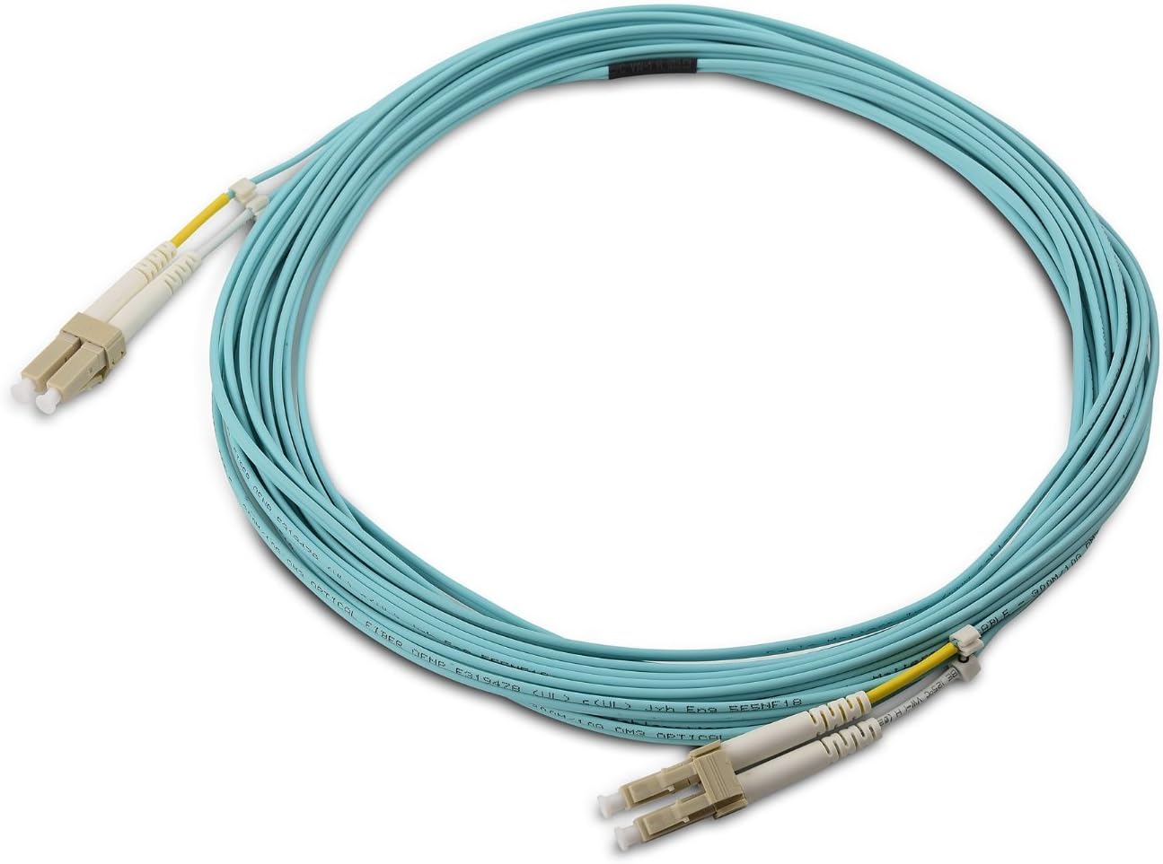 Cable Matters OFNP – Cable de fibra óptica Plenum Multimodo Dúplex OM3 de 23.0 pies  23.0 ft (40 Gb 10 Gb, LC a LC, cable de fibra óptica 50125,