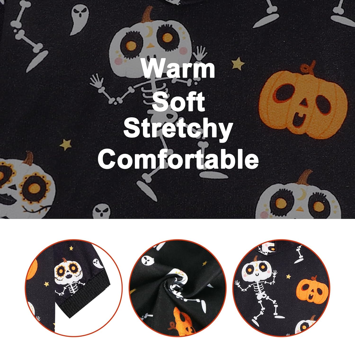 Sudaderas con capucha de Halloween para perros pequeños sudadera para cachorros, fantasmas, murciélagos, disfraz de calabaza cálida de invierno,