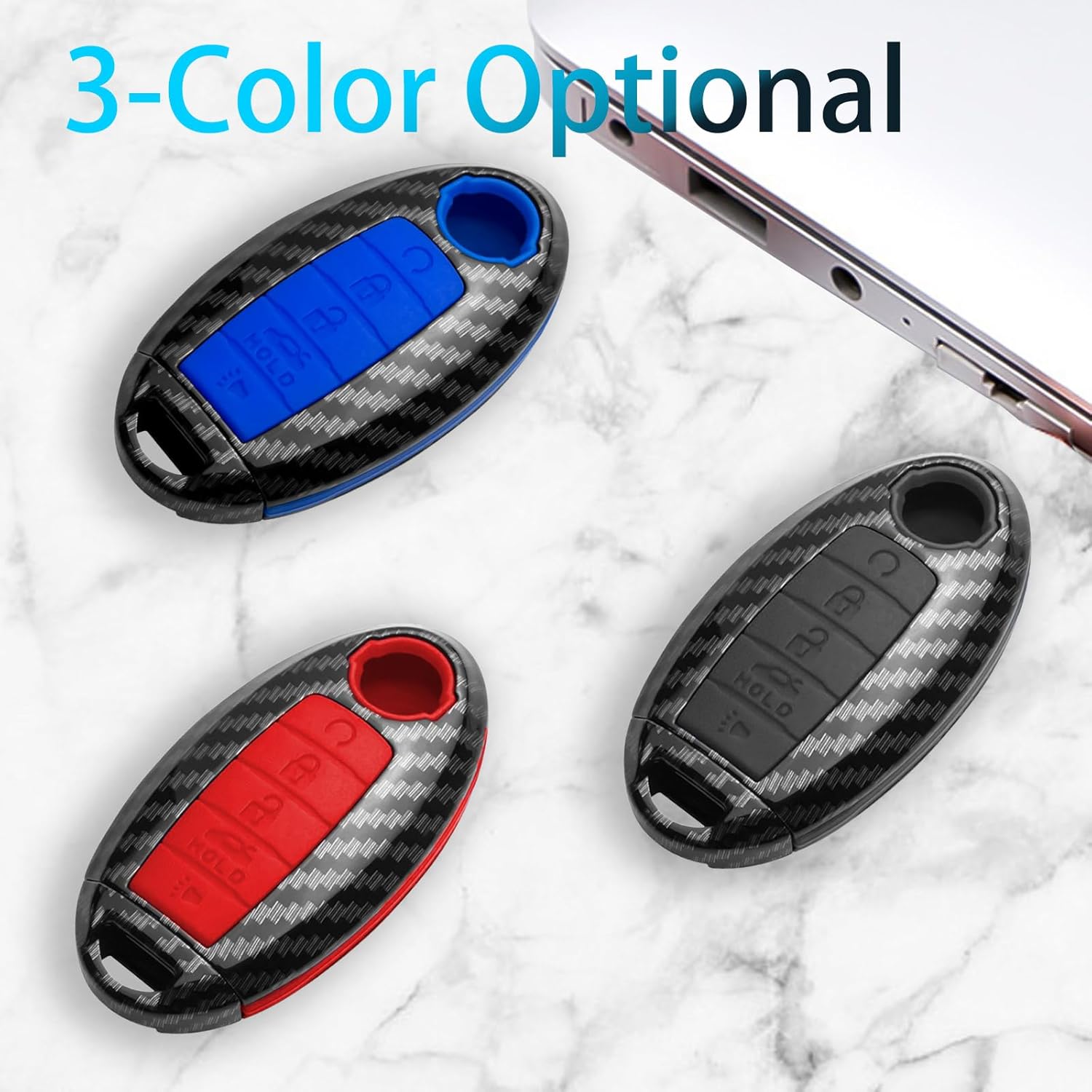 Funda para llavero Infiniti JX35 Q5060 QX566080 de 5 botones, compatible con Nissan Altima Maxima Rogue Armada Sentra 370z Pathfinder Murano (funda