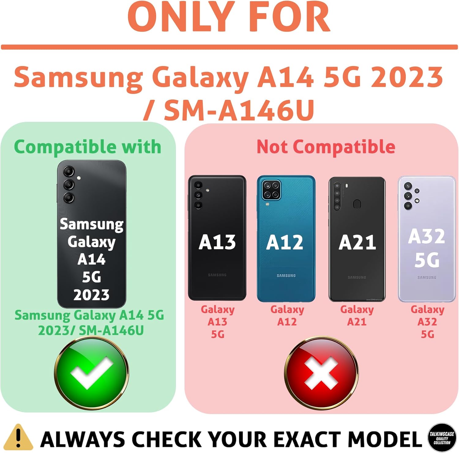 Slim Phone Case Compatible for Samsung A14 5G (2023), Slim Thin Gel TPU Cover, I Speak Sarcasm Print, Light Weight, Flexible, Soft, Printed in USA