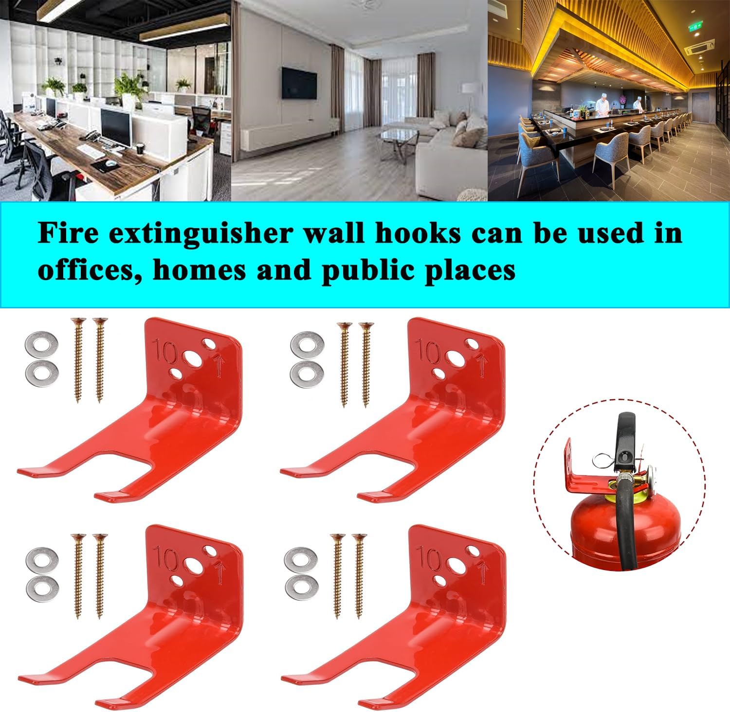 Soporte para extintor de incendios, soporte para extintor de incendios, soportes para extintores químicos de 5BL-13 libras, universal para todos los