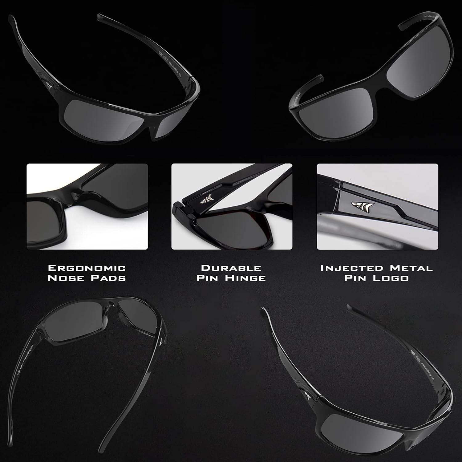 KastKing Kateel Lentes de sol deportivos, polarizados, para hombres y mujeres, ideales para conducir, pesca, ciclismo y correr, protección