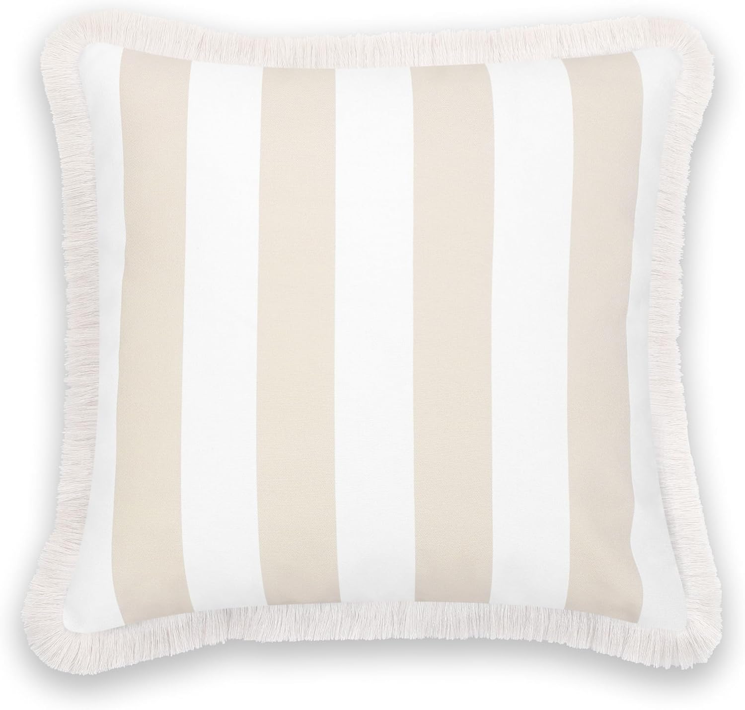 Hofdeco Premium Funda de almohada otoñal para patio interior y exterior, 20 x 20 pulgadas, repelente al agua para patio trasero, sofá, flecos de