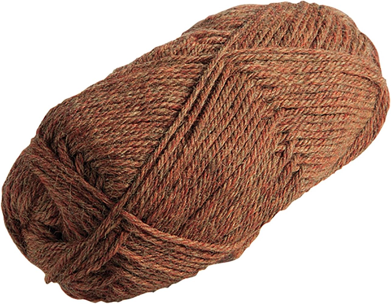 Knit Picks Lana de los Andes 100% hilo de lana marrón (1 bola – ámbar jaspeado)