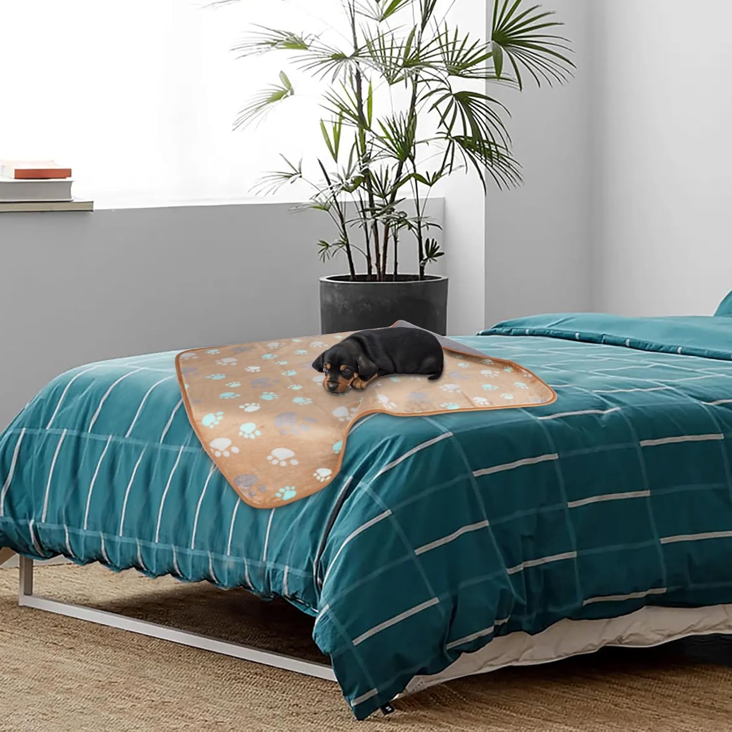 YUEPET Mantas impermeables para perros, paquete de 2 mantas lavables para perros para la cama, sofá, protector de forro polar de franela para