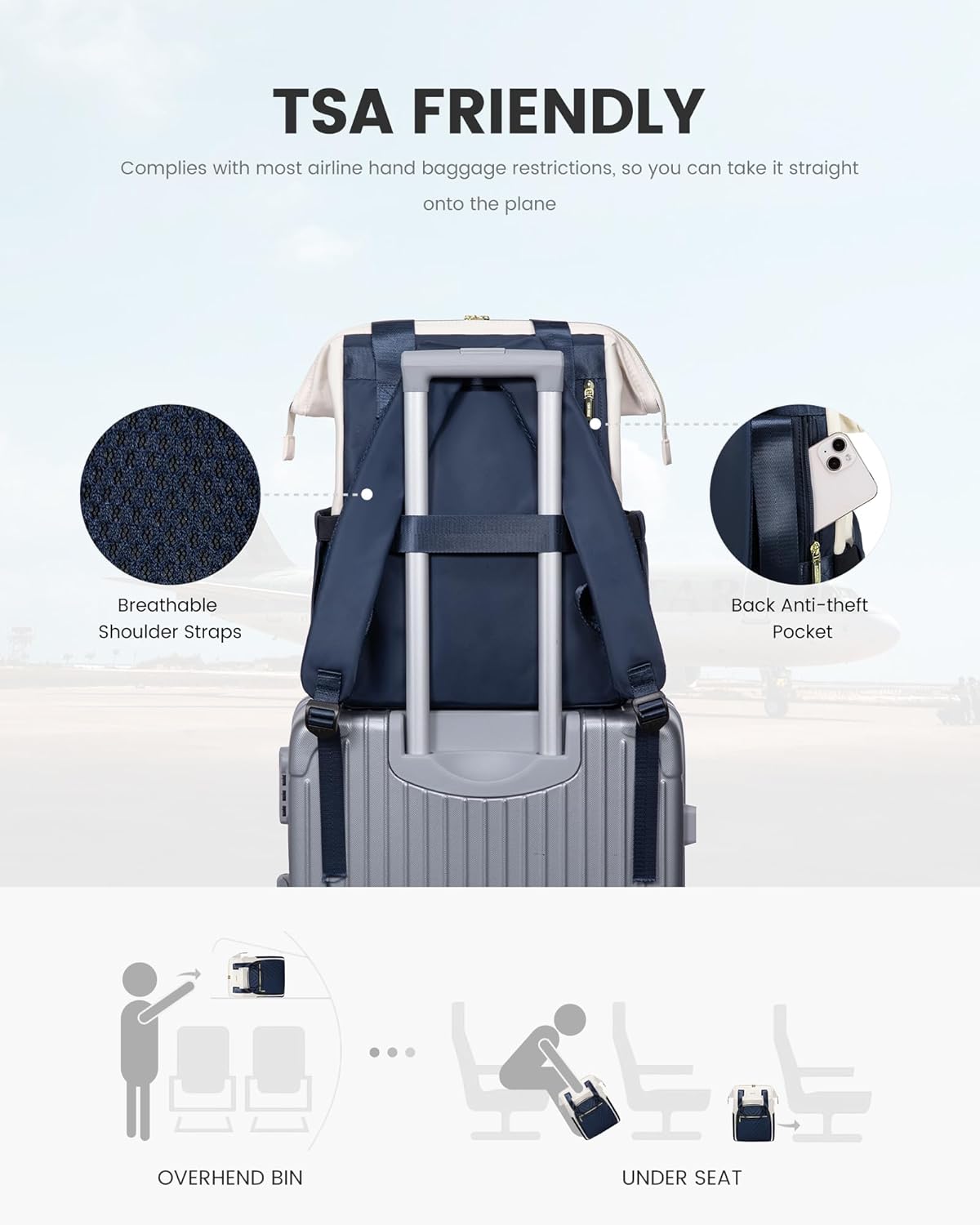 LOVEVOOK Mochila para laptop para mujer, bolsa de trabajo para laptop, bolsa de viaje, mochila para computadora, bolsa para profesores y enfermeras