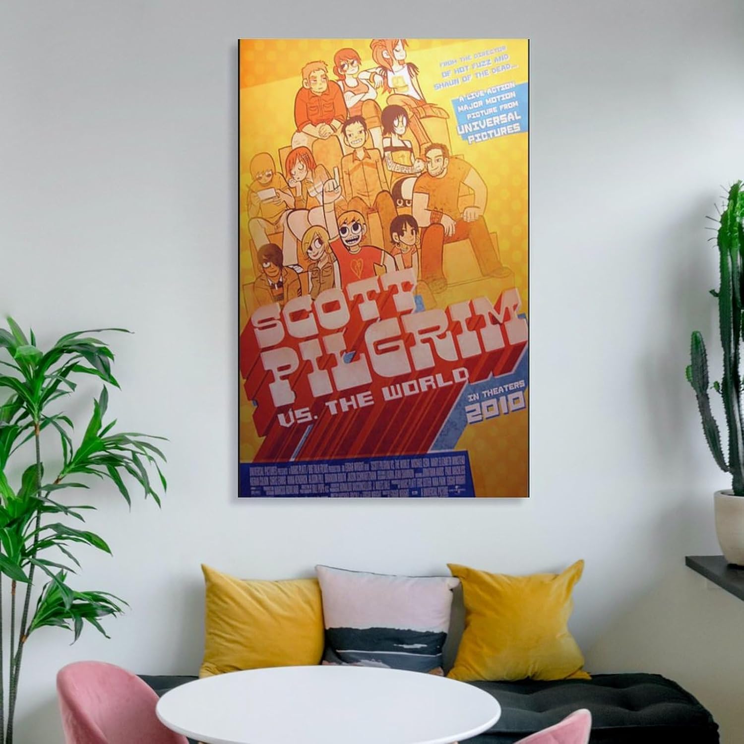 Scott Pilgrim Vs. The World – Póster de película clásica (16) póster, pintura decorativa, lienzo, arte de pared, póster de sala de estar,
