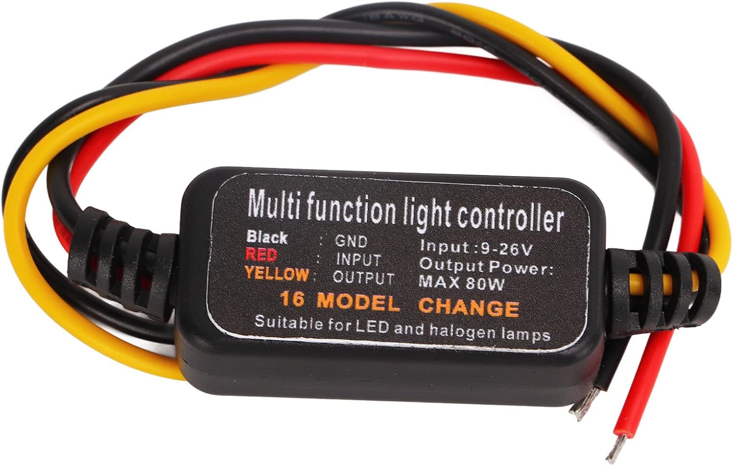 Controlador estroboscópico de flash LED, 80 W universal DC926 V, 16 modos estroboscópicos, luz de freno, intermitente, módulo estroboscópico de luz