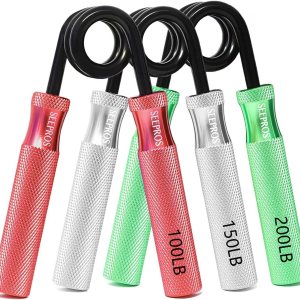 SEEPROS Entrenador de fuerza de agarre, fortalecedor de agarre de mano de metal de 100 LB-300 libras, antideslizante, resistente, para dedos y SEEPROS Entrenador de fuerza de agarre, fortalecedor de agarre de mano de metal de 100 LB-300 libras, antideslizante, resistente, para dedos y