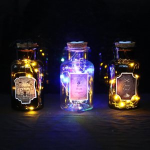 3 botellas de poción de Pascua  Botella de veneno con corcho para decoración interior del hogar con luces LED, bandeja escalonada para fiestas 3 botellas de poción de Pascua  Botella de veneno con corcho para decoración interior del hogar con luces LED, bandeja escalonada para fiestas