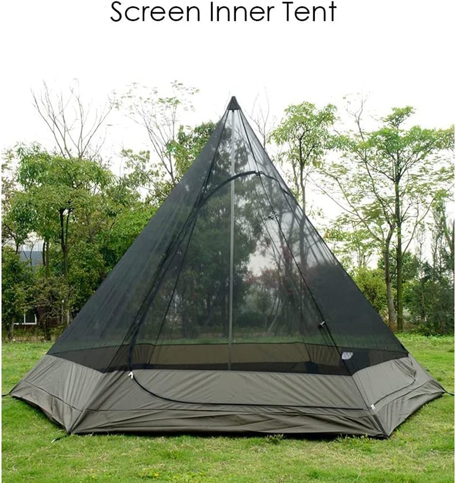 Tienda de campaña impermeable pirámide tipi para adultos, tienda de campaña impermeable de doble capa, tienda india, tienda de campaña para yurtas,