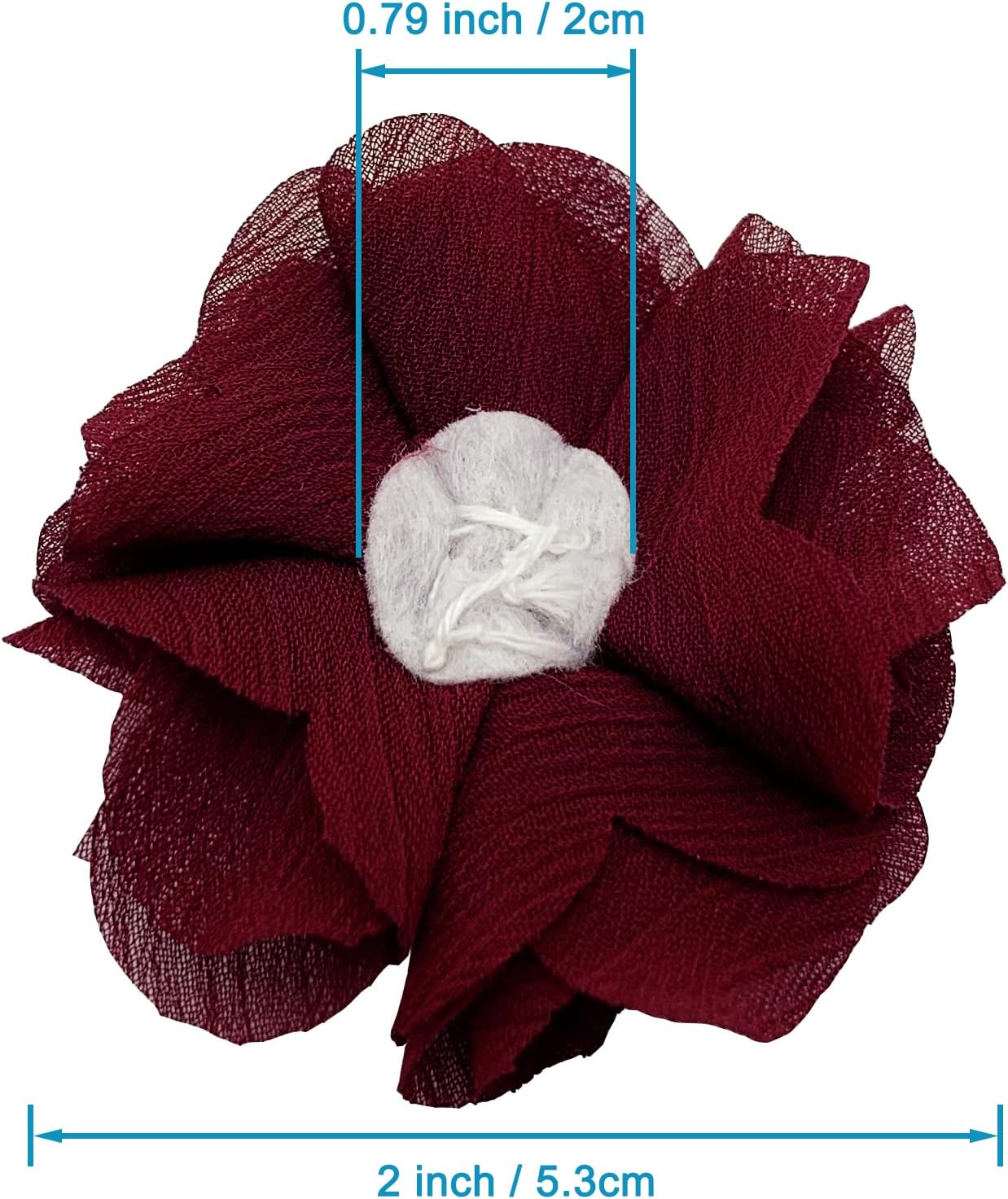 30 piezas de flores de gasa con diamantes de imitación de 2 pulgadas, apliques de tela de costura para ropa, manualidades, fiestas, decoración de