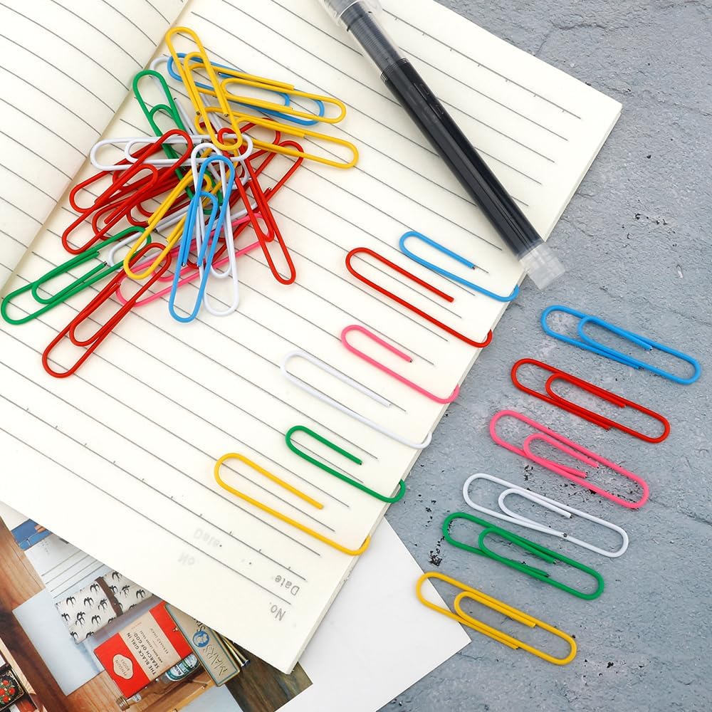 Clips de papel de 2 pulgadas, clips de papel, clips de papel grandes, clips de papel surtidos, clips de papel de colores, clips de papel de metal a