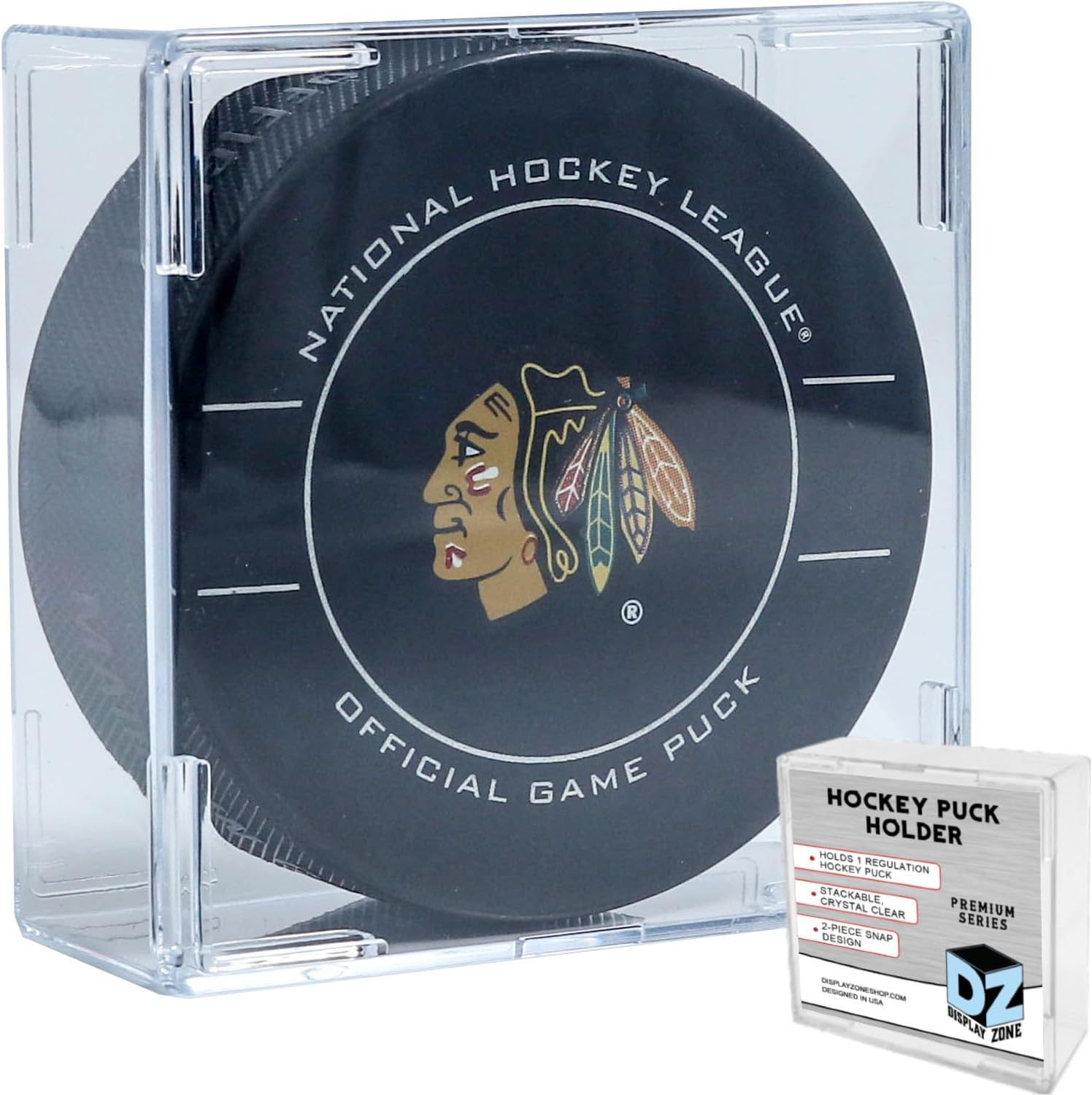 Estuche de disco de hockey, soporte de disco transparente  Se adapta a discos de hockey de tamaño oficial