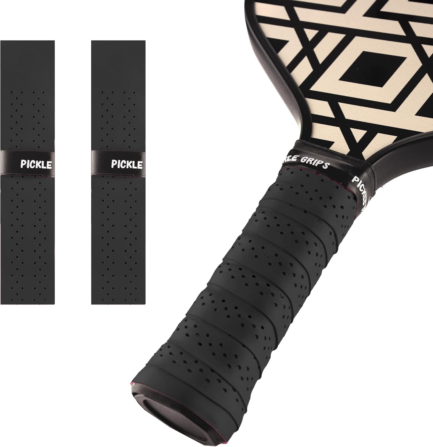 Pickle Grips – Cinta de agarre para pala de pickleball – Envoltura de agarre para raqueta de pickleball – Envoltura de agarre de paleta que absorbe