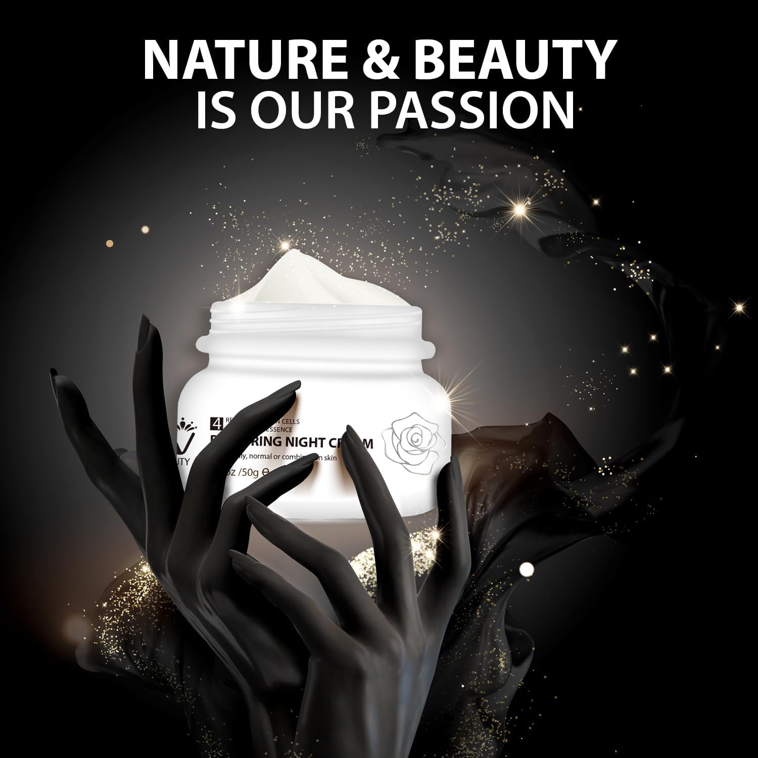 Crema de noche restauradora para la cara  Crema hidratante antienvejecimiento  Crema facial renovadora para la piel con esencia hidrorica  1.7 onzas