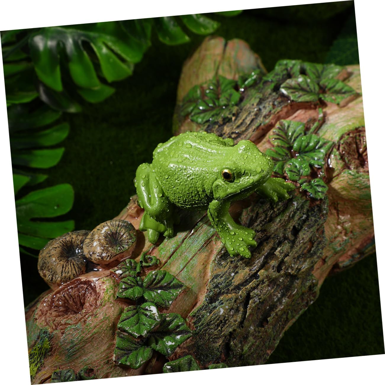 Sapo de misiles 3 piezas de estatua de rana simulación de ranas modelo de plantas decoración para niños ranas realistas modelo ranas animales