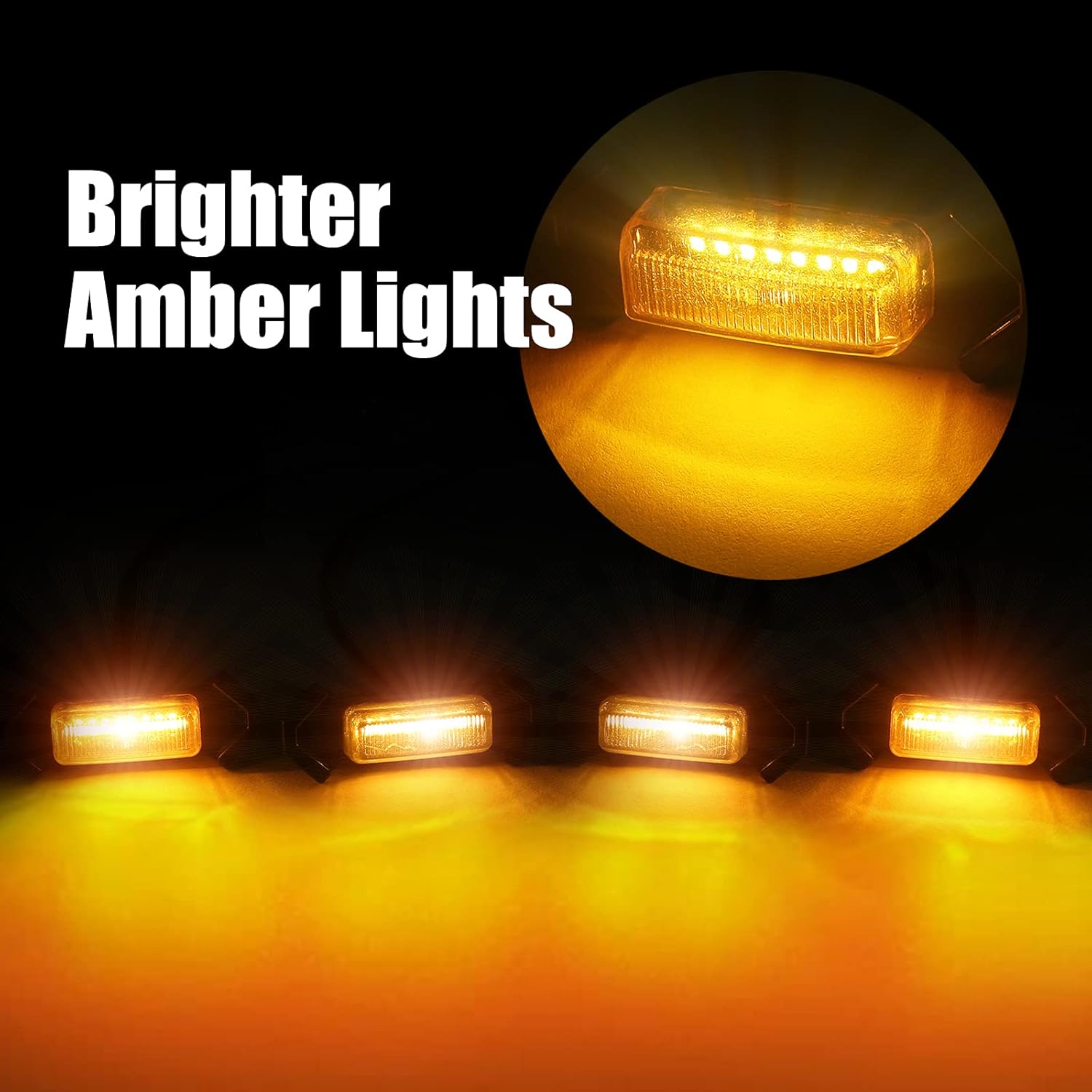 4 luces LED de rejilla para Toyota Tacoma TRD PRO 2016-2023 con fusible y arnés rejilla frontal de malla Raptor luces para Tacoma, carcasa ámbar con