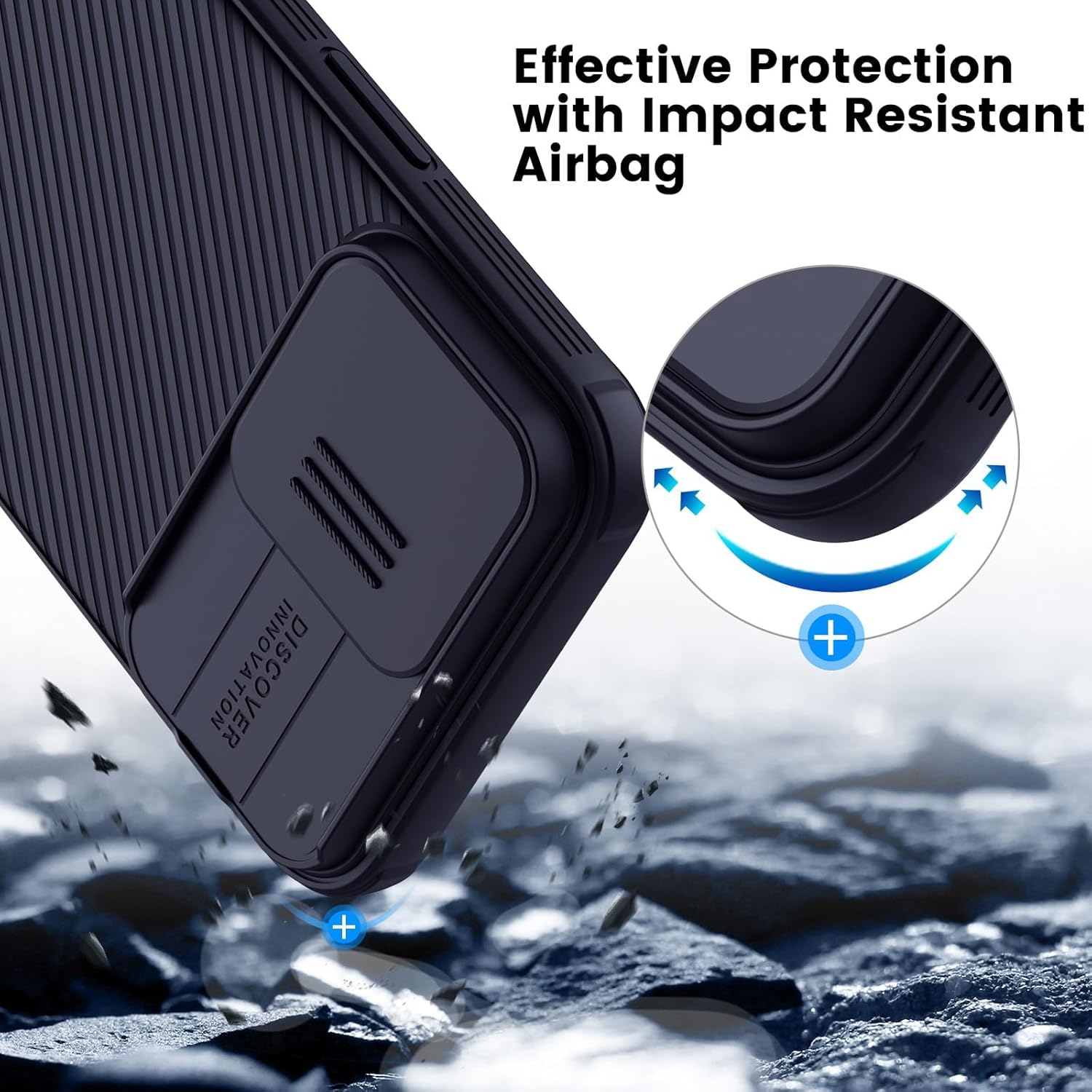 Nillkin Funda magnética para iPhone 15 Pro Max, compatible con MagSafe, funda deslizante para cámara, funda magnética CamShield Pro para iPhone 15