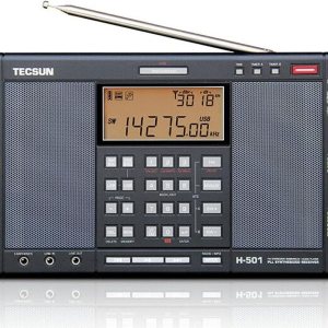 Tecsun H501 – Radio digital de onda larga AMFM con recepción SSB altavoces dobles y reproductor de MP3 negro mate Tecsun H501 – Radio digital de onda larga AMFM con recepción SSB altavoces dobles y reproductor de MP3 negro mate