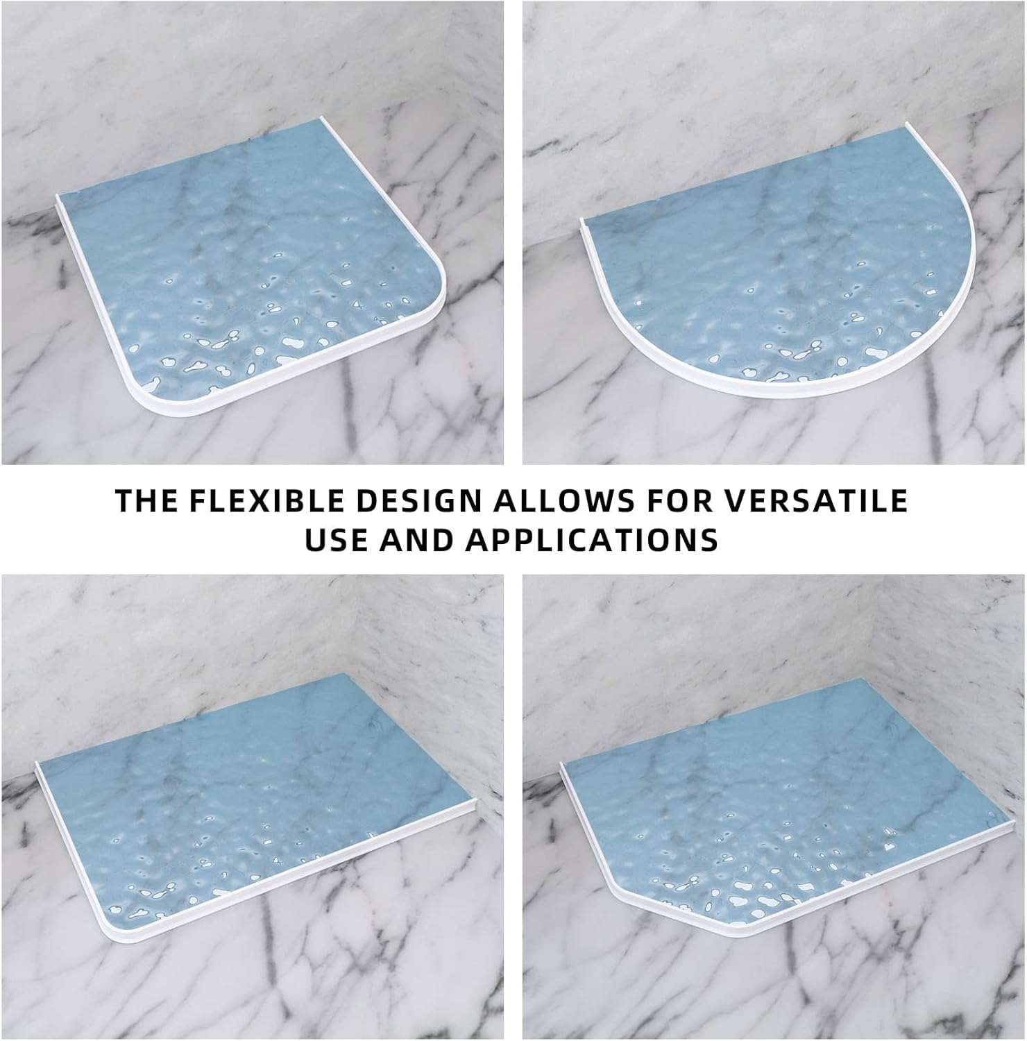 Barrera plegable de 39 pulgadas para regadera y sistema de retención de agua, protector de salpicaduras de agua y mantiene el agua dentro del